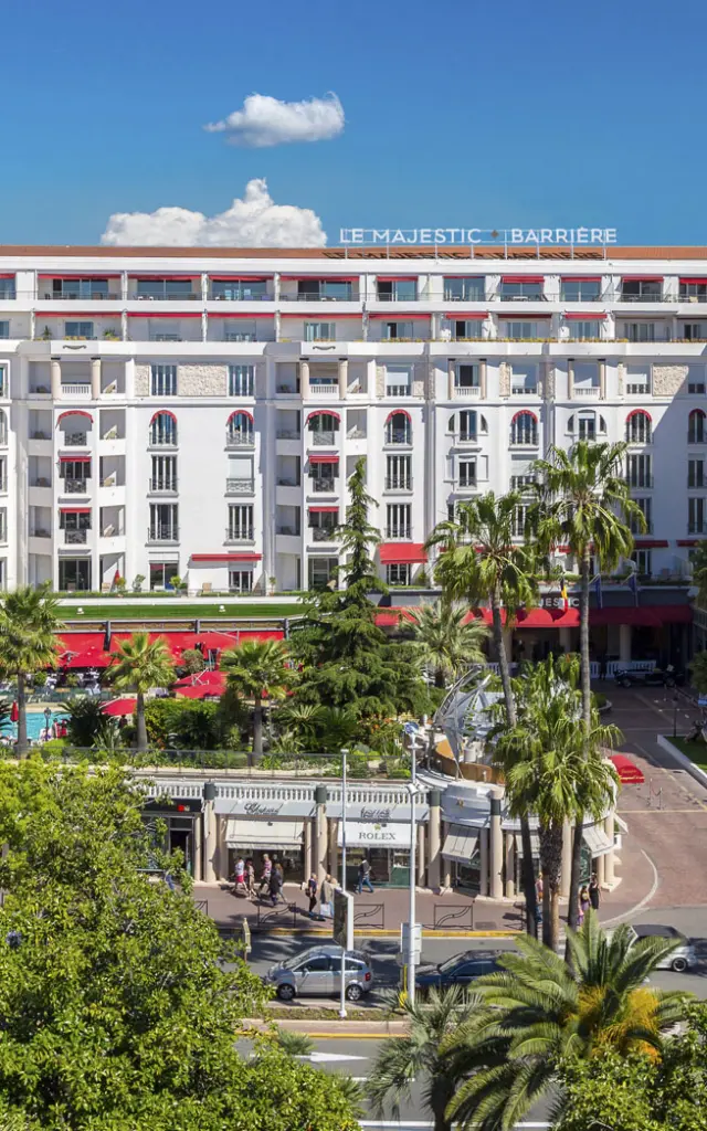 Façade de l'hôtel Majestic à Cannes