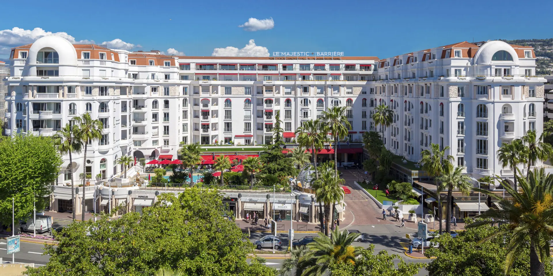 Façade de l'hôtel Majestic à Cannes