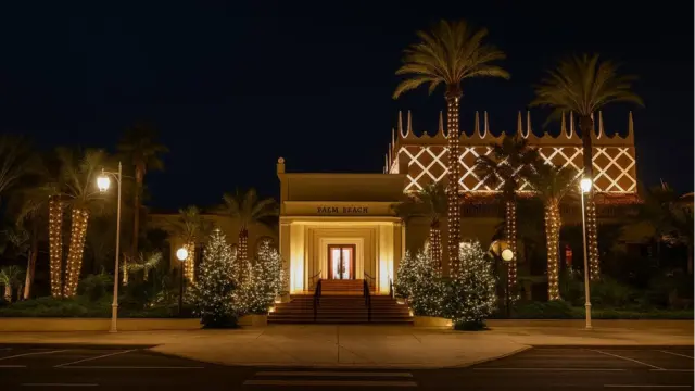 Le Palm Beach à la pointe Croisette by night